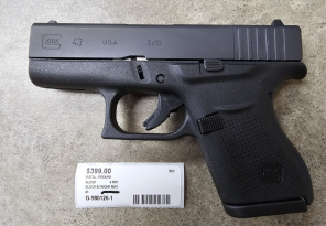 PRE-OWNED, GLOCK 43, 9MM, $399.00, G-980126-1 | $399.00