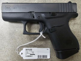 PRE-OWNED, GLOCK 43, 9MM, $419.00, G-980844-1 | $419.00